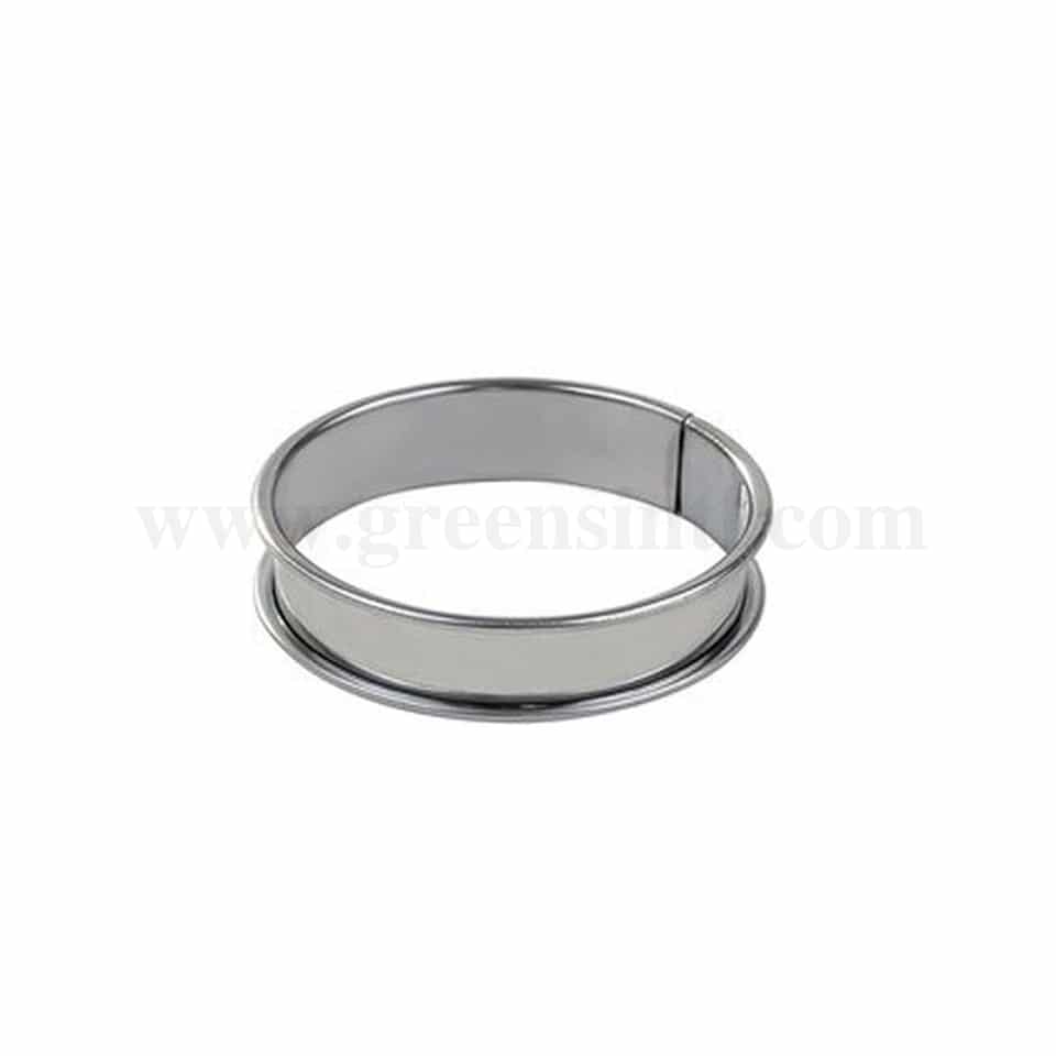 GOBEL Stainless  Steel Deep Tart ring with rolled edges D 120 x h27 mm