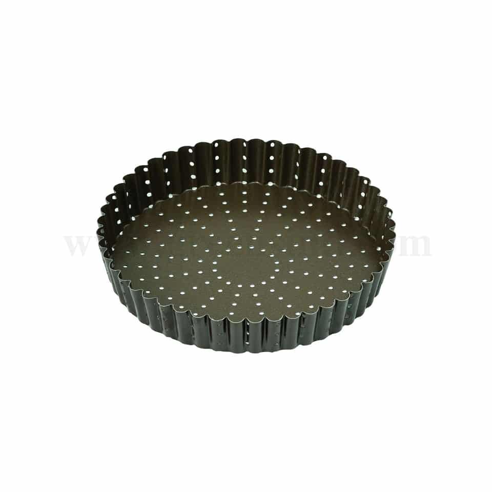 GOBEL Non-stick High fluted perforated pie dish D 200 x h35 mm