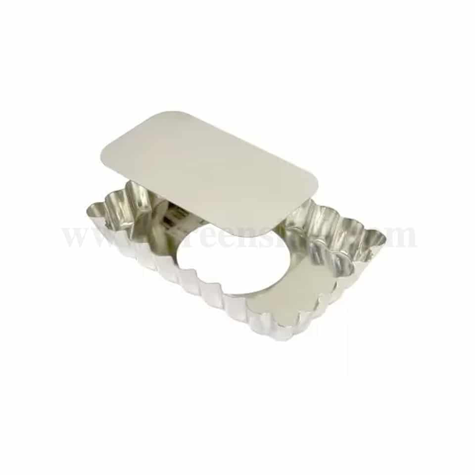 GOBEL Rectangular Fluted Tartlet Mould ext 120/112-int 75/66 x h 20 mm