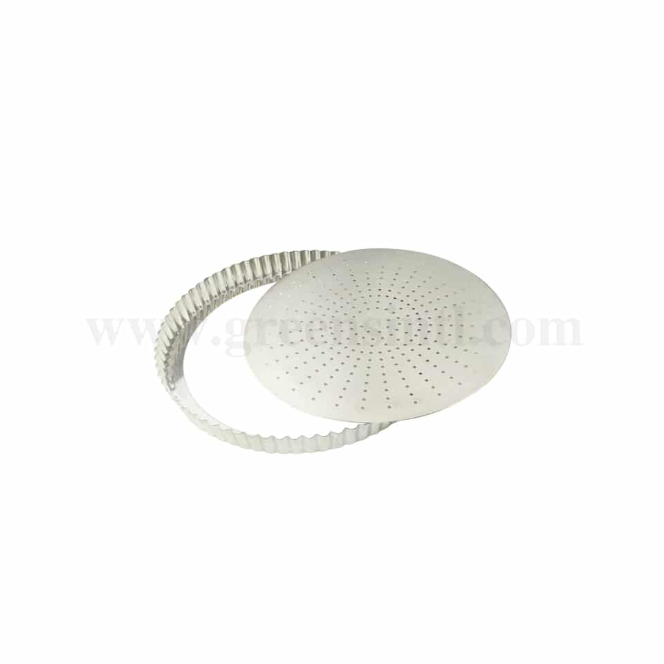 GOBEL Tin Perforated fluted pie dish Removable bottom D 260 x h 28 mm