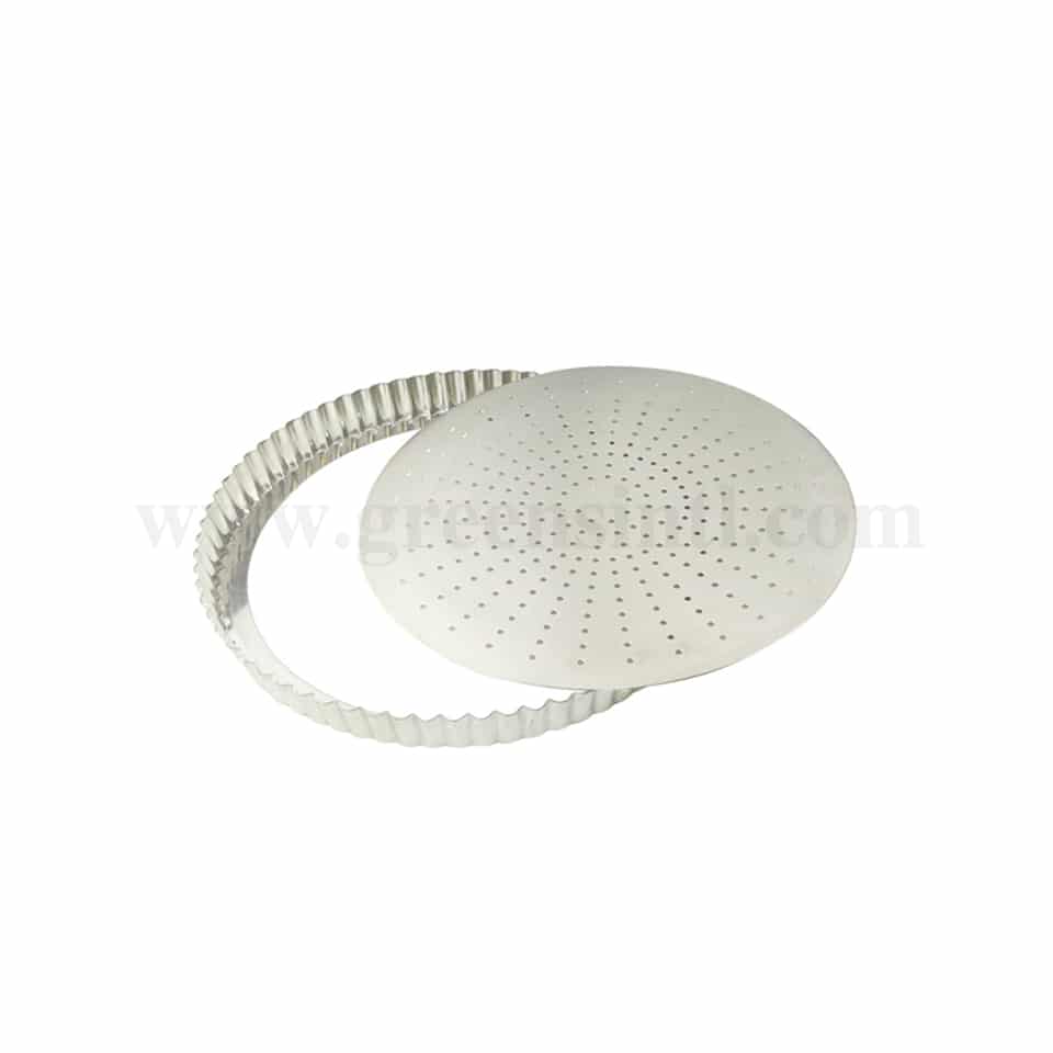 GOBEL Tin Perforated fluted pie dish Removable bottom D 300 x h28 mm