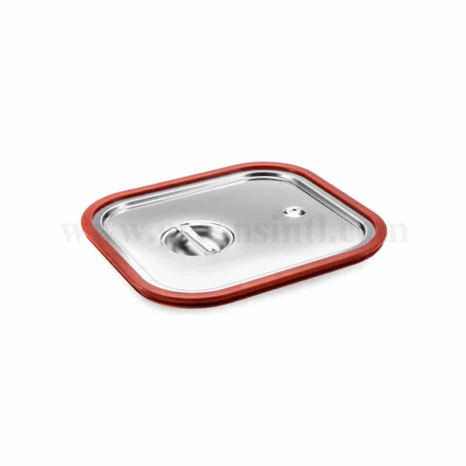 THERMOHAUSER Stainless Steel Lid for GN 2/3 Container with Silicone Seal 352 x 325 mm