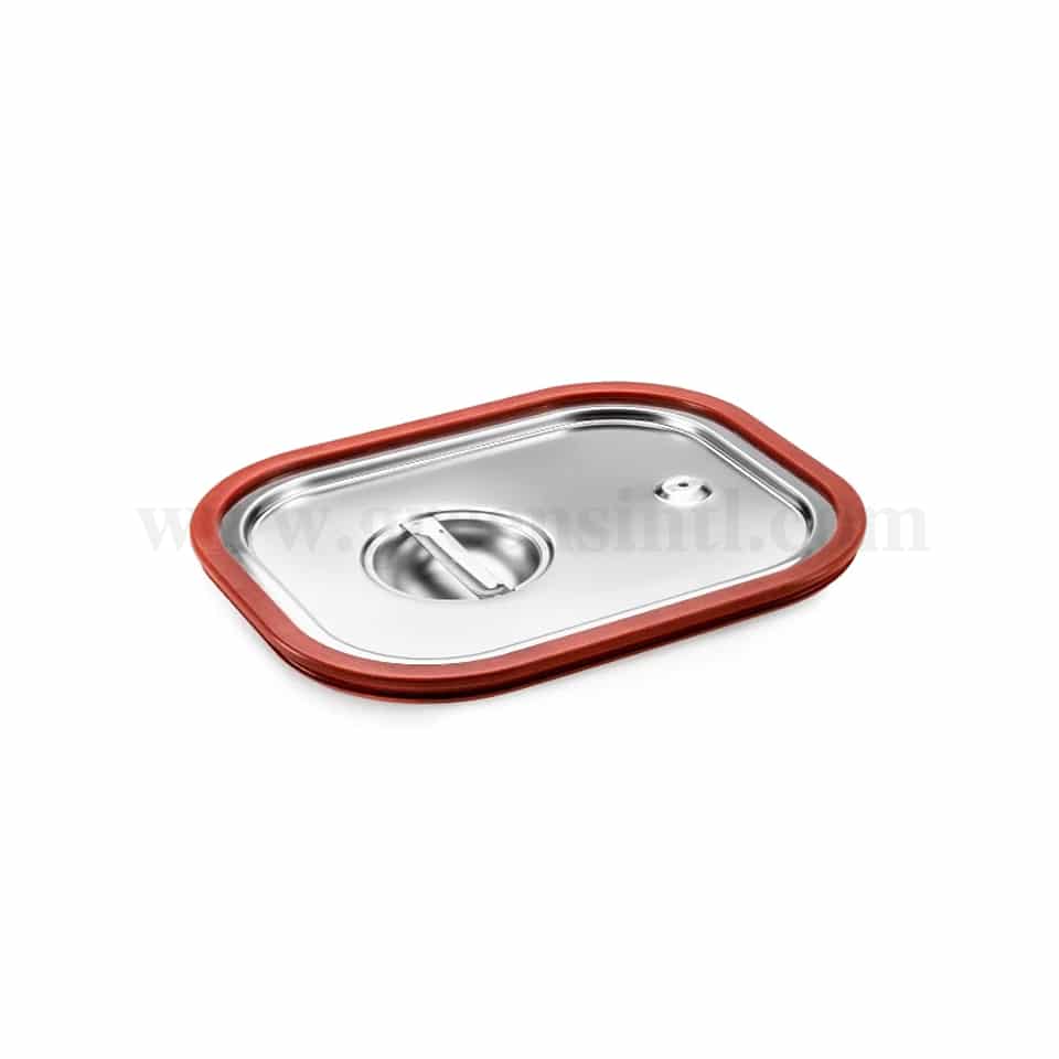 THERMOHAUSER Stainless Steel Lid for GN 1/2 Container with Silicone Seal 265 x 325 mm