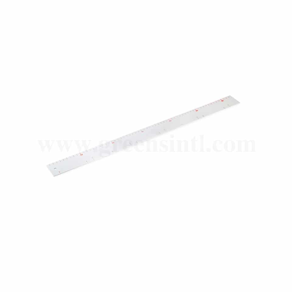 THERMOHAUSER Back ruler PS, flexible white with red scale 640 x 50 mm