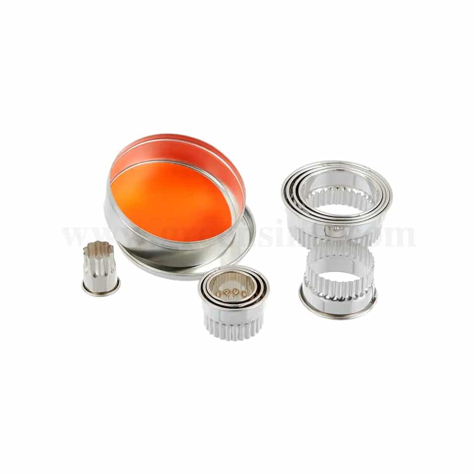 THERMOHAUSER Round Cookie Cutter Plain Set of 14