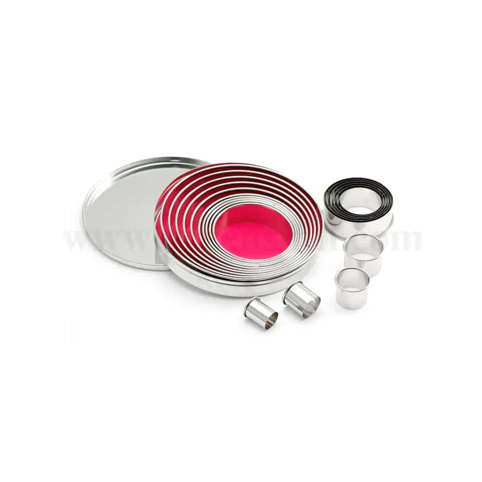 THERMOHAUSER Round Cookie Cutter Plain Set of 20