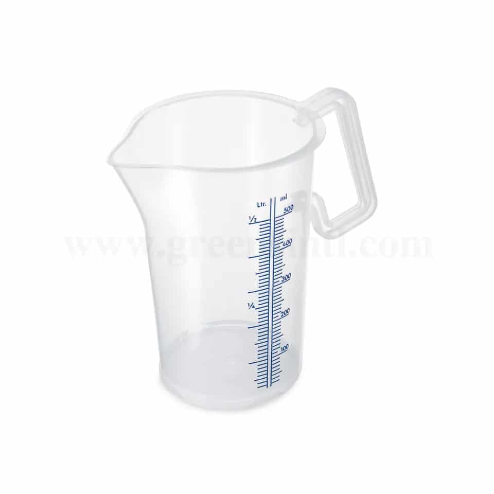 THERMOHAUSER Measuring Jug closed Handle with Blue Marking-0.5 L
