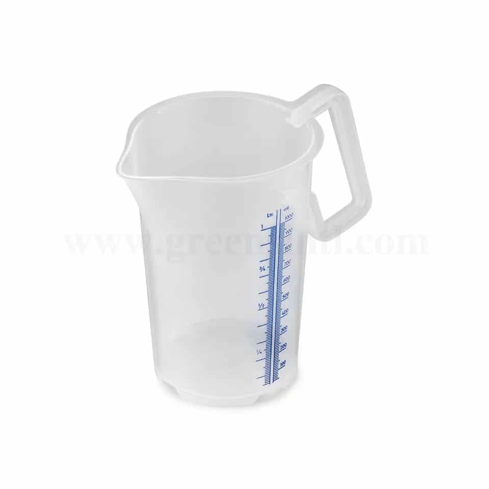 THERMOHAUSER Measuring Jug closed Handle with Blue Marking-1 L