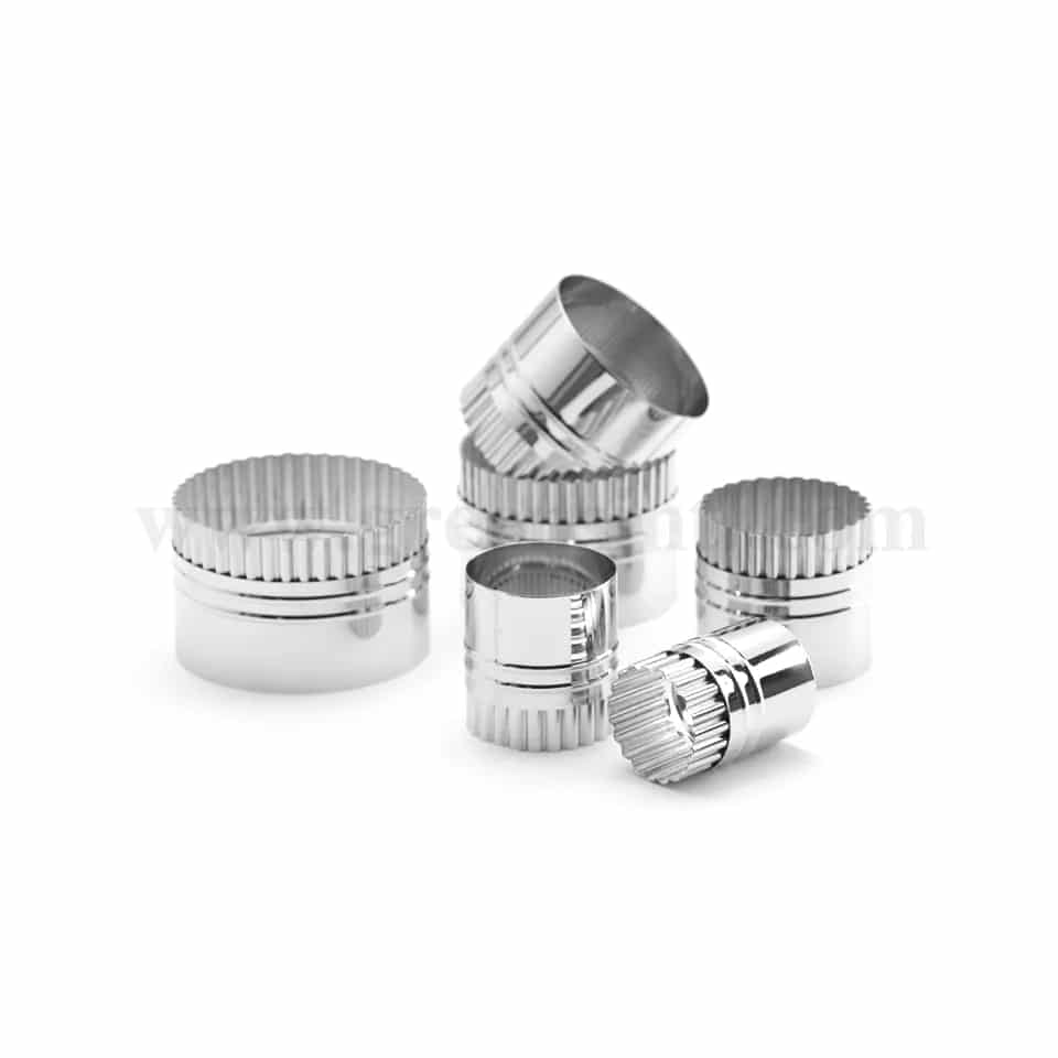 THERMOHAUSER Round Cookie Cutter smooth and Wavy Set of 6