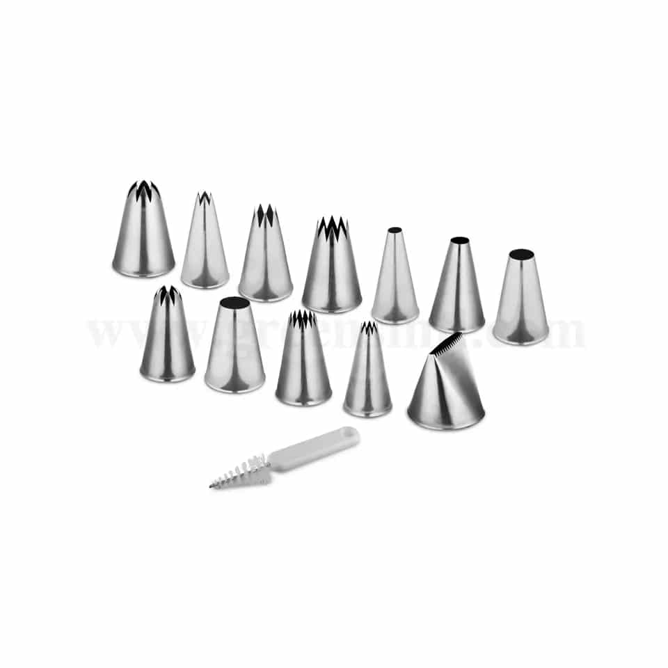 THERMOHAUSER Nozzle Set with Cleaning Brush Set of 13