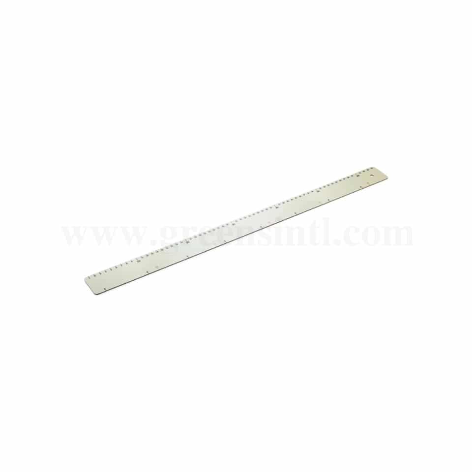 THERMOHAUSER Plastic Back ruler Resopal sturdy white with black-red scale 645 x 50 mm