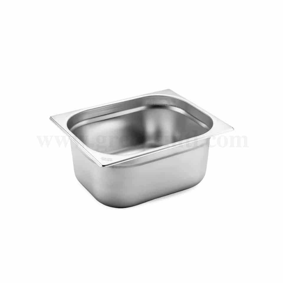 THERMOHAUSER Stainless steel GN 1/2 container without handles 265x325xh150 mm-8.5 L