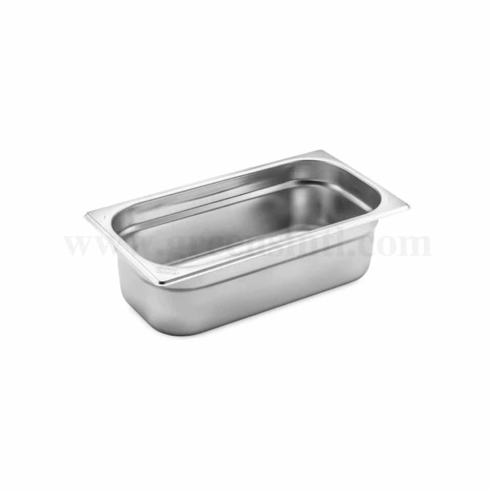 THERMOHAUSER Stainless steel GN 1/3 container without handles  176x325xh100mm-3.5 L