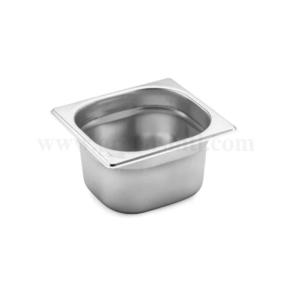 THERMOHAUSER Stainless steel GN 1/6 container without handles 176x162xh100 mm-1.5 L