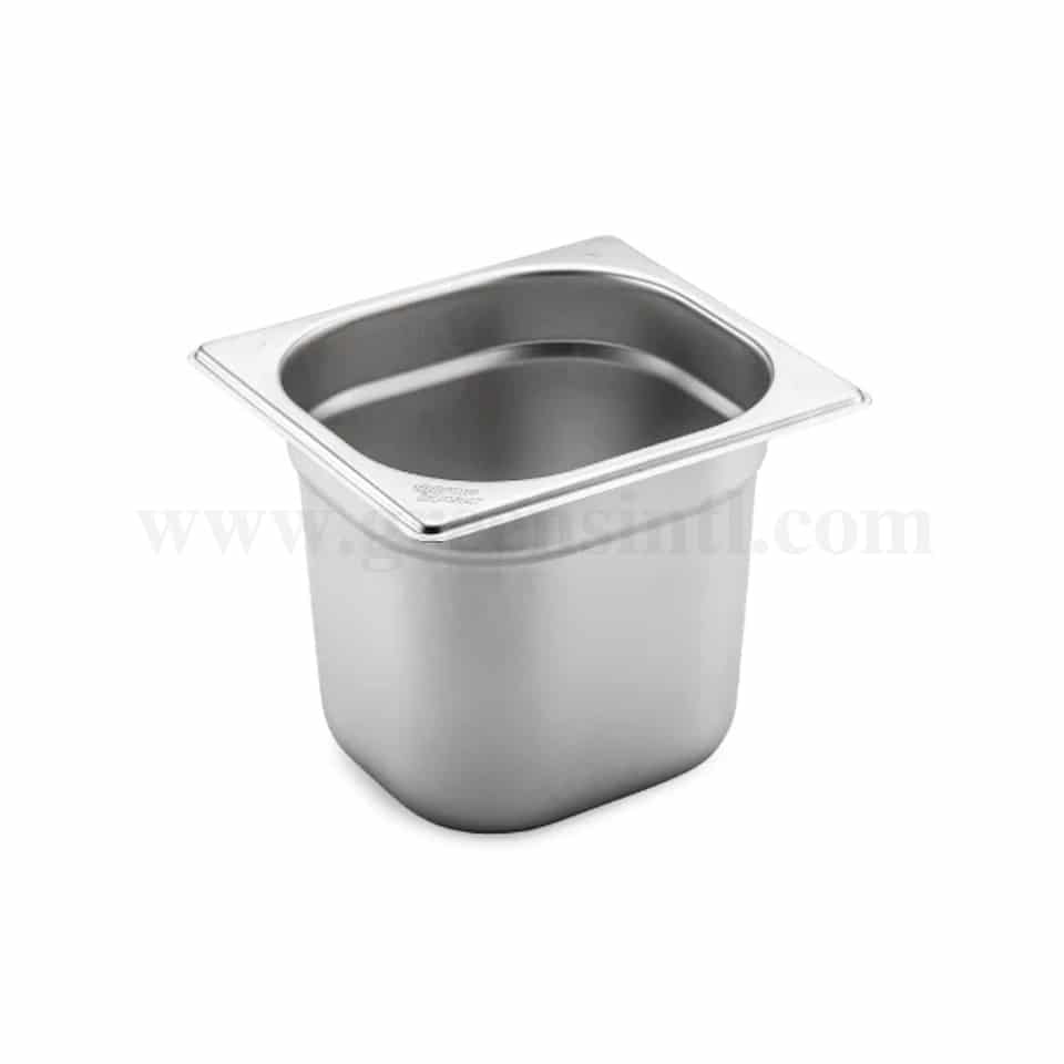 THERMOHAUSER Stainless steel GN 1/6 container without handles 176x162xh150 mm-2.25 L