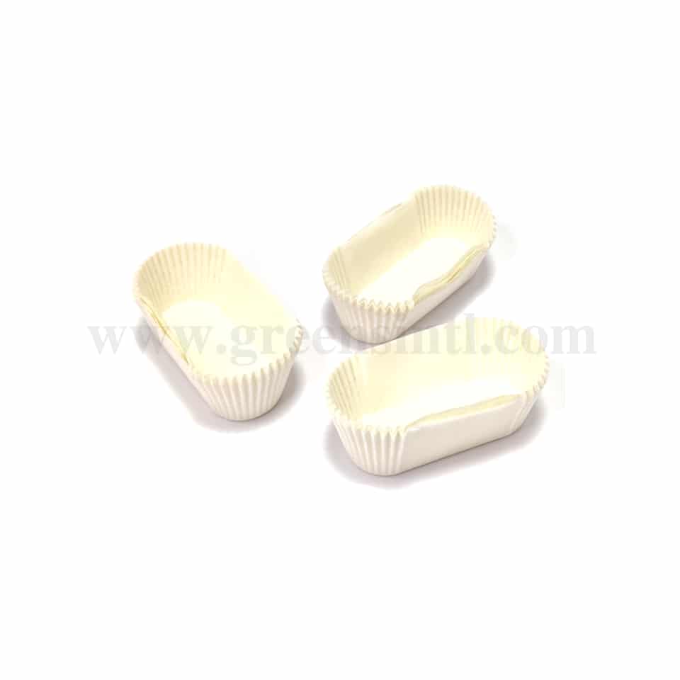 GREENS Eclair Case /Baking Cups -White 85 x 35x h 25 mm-1000 Pcs