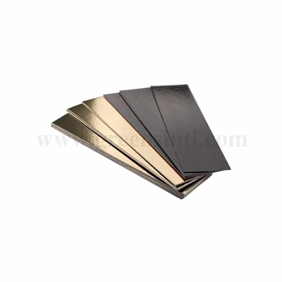 GREENS Double Side Log Board Rectangle Gold/Black 240 x 100 mm