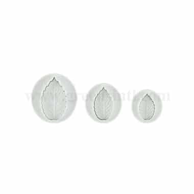 GREENS CHOICE Plunger Cutter Veined Rose Leaf Set of 3