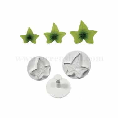 GREENS CHOICE Plunger Cutter Veined Ivy Leaf Set of 3