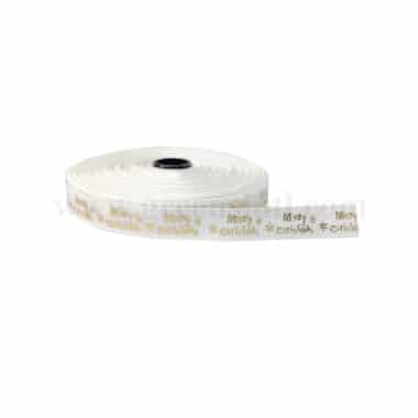 GREENS CHOICE White Ribbon with Merry Christmas 30 m x 25 mm