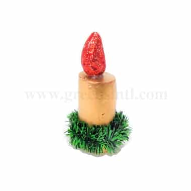 GREENS CHOICE Christmas Cake Topper- Candle 50 Pcs