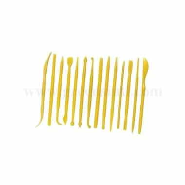 GREENS CHOICE Yellow Mini Fondant Sculpture Tools Set of 14