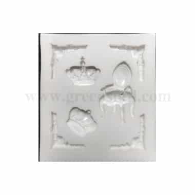 GREENS CHOICE Silicone Mould Crown Chair And Frames 104x94x12mm