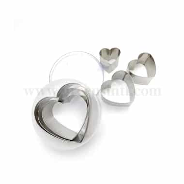 GREENS CHOICE Plain Heart Cutter Set of 6
