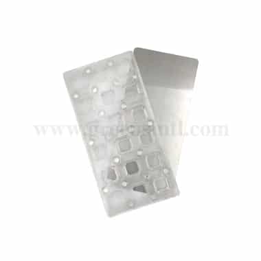 GREENS CHOICE Magnetic Polycarbonate Chocolate Mould Square 2.5 x h 1.25 mm