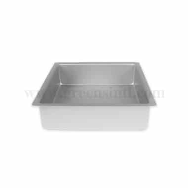 GREENS CHOICE Square Cake Pan Aluminium 4 Inch x H 3 Inch