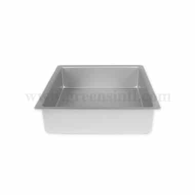 GREENS CHOICE Square Cake Pan Aluminium 6 Inch x H 3 Inch