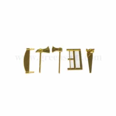 GREENS CHOICE Christmas Cake Topper- Saw and Hatchet 64 x 20 mm-100 Pcs