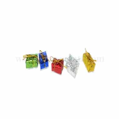 GREENS CHOICE Christmas Cake Topper- Rectangular Gift Boxes Assorted 30 x 20 x 10 mm-72 Pcs