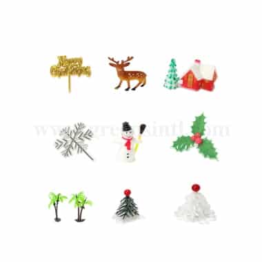 GREENS CHOICE Christmas Cake Topper- Christmas Decorations Assorted