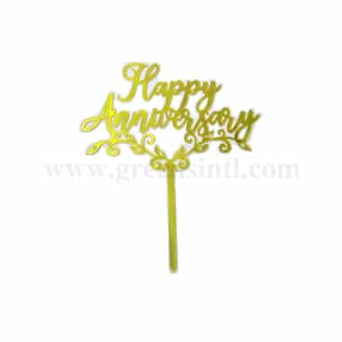 GREENS CHOICE Cake Topper Happy Anniversary 115x95 mm