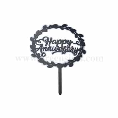 GREENS CHOICE Cake Topper Happy Anniversary 100x100 mm