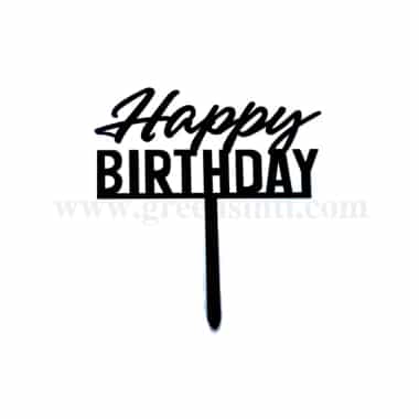 GREENS CHOICE Cake Topper Happy Birthday 110x70 mm