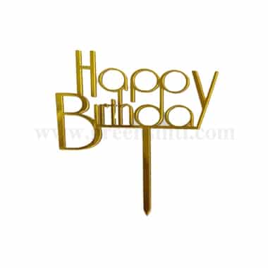GREENS CHOICE Cake Topper Happy Birthday 80x110 mm