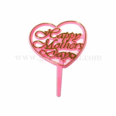GREENS CHOICE Happy Mothers Day Cake Pick 55x80mm-50pcs