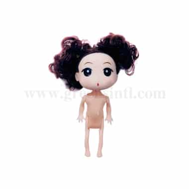 GREENS CHOICE Cute Doll Topper Full Body Black Hair 120 mm
