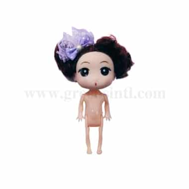 GREENS CHOICE Cute Doll Topper Full Body Brown Hair 120 mm