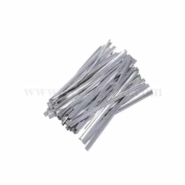 GREENS CHOICE Cookie Bag Twist Tie Silver 150x4 mm-1000 Pcs
