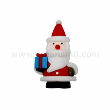 GREENS CHOICE Christmas Cake Topper Santa with Gift Box 55x35 mm-50 Pcs