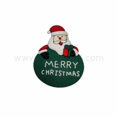 GREENS CHOICE Christmas Cake Topper Santa with Merry Christmas Gift Bag 62.5x50 mm-50 Pcs