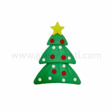 GREENS CHOICE Christmas Cake Topper Christmas Tree with Yellow Star 48x37.5 mm-50 Pcs
