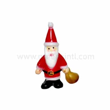 GREENS CHOICE Christmas Cake Topper Santa with Golden Bag 50x40mm-50 Pcs