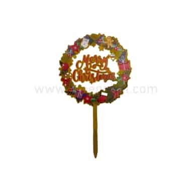 GREENS CHOICE Christmas Cake Topper Merry Christmas 92.5x92.5mm
