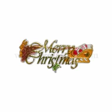 GREENS CHOICE Christmas Cake Topper Merry Christmas 97.5x45 mm-50 Pcs