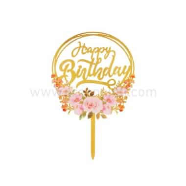 GREENS CHOICE Cake Topper Happy Birthday 105x100mm