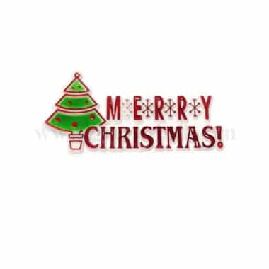 GREENS CHOICE Christmas Cake Topper Merry Christmas 90 x 40 mm-50 Pcs